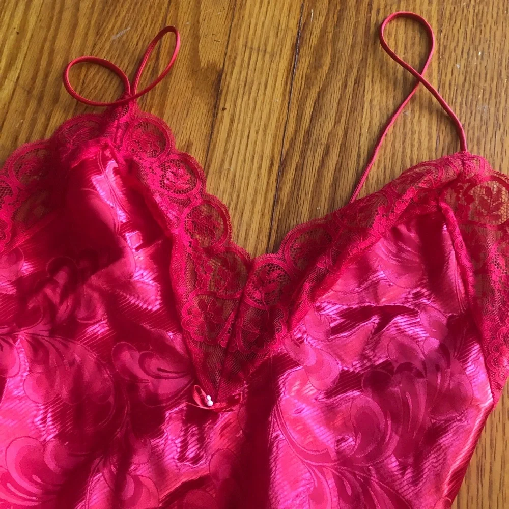 Vintage Red Lace bodysuit - Picture 8 of 10